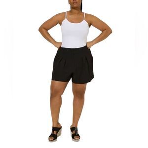 Torrid Black Wide Leg Studio Crepe Shorts Womens Size 30 New With Tags